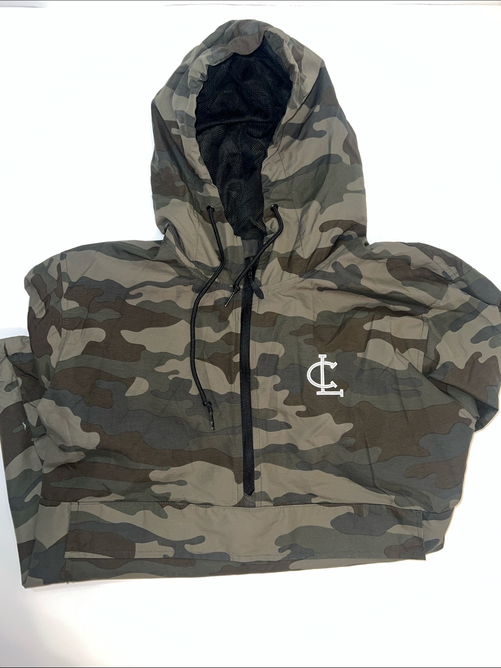 Men’s Clifford Lennox Camo Hooded Half Zip Pullover XL